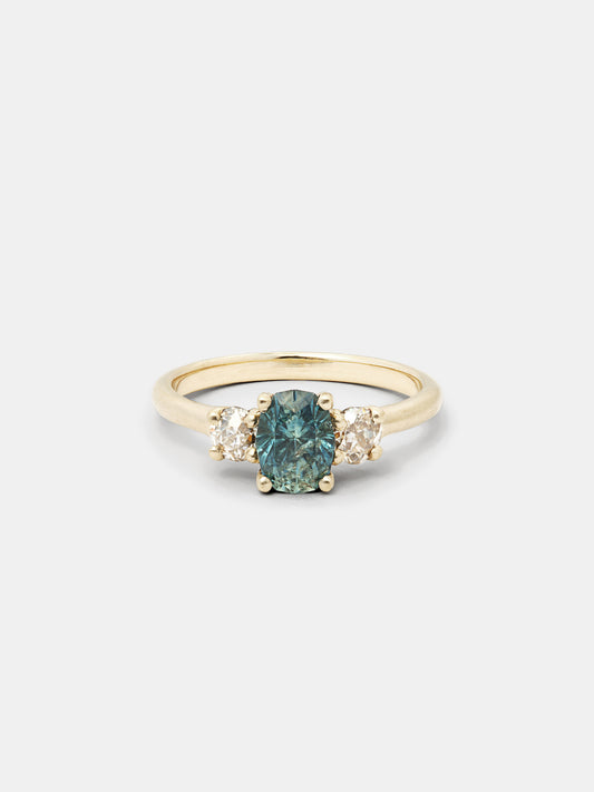 Vega 3 Stone Ring - Montana Sapphire