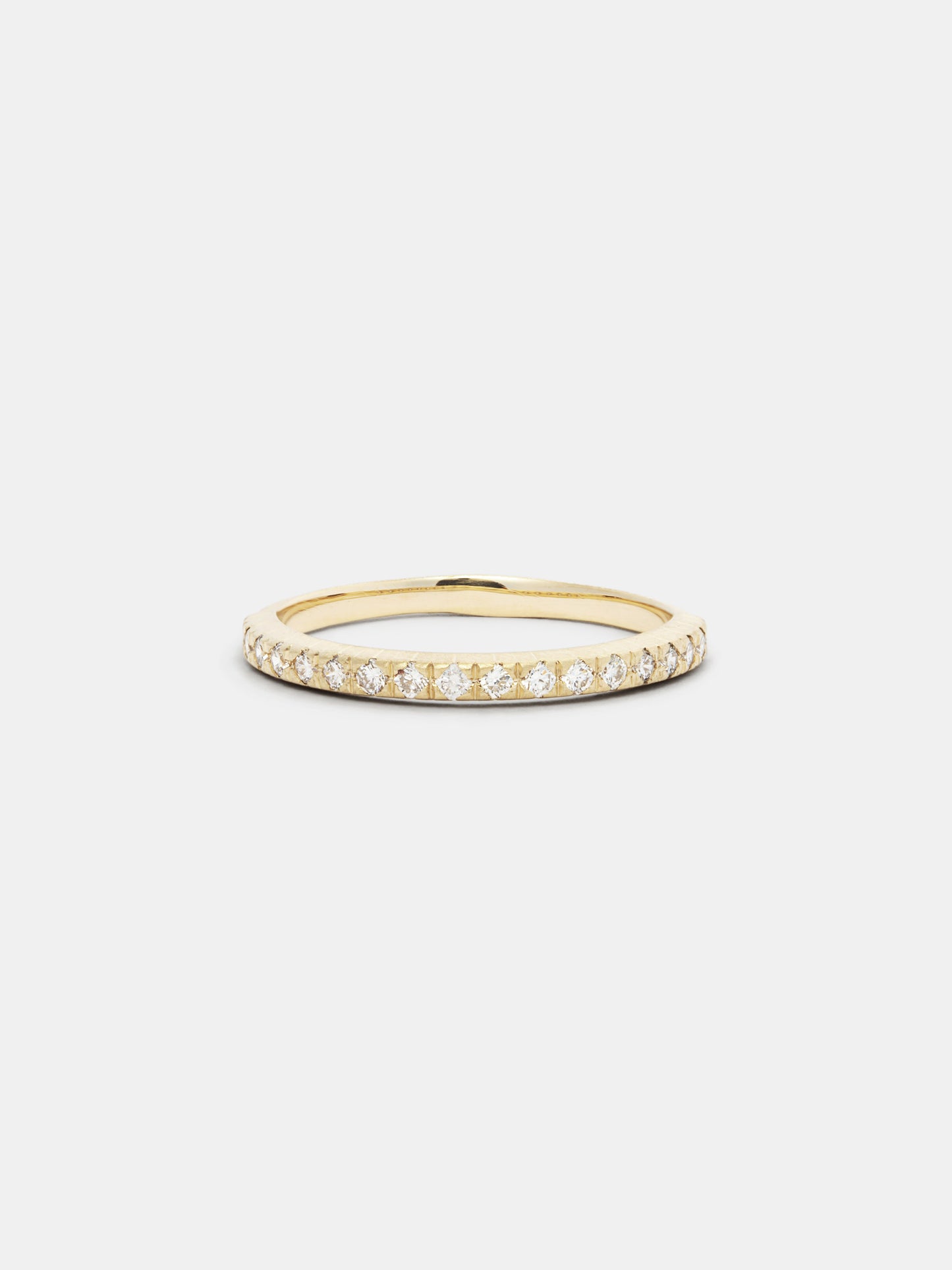 Viburnum Pavé Half Eternity Band - 1.5mm Diamonds