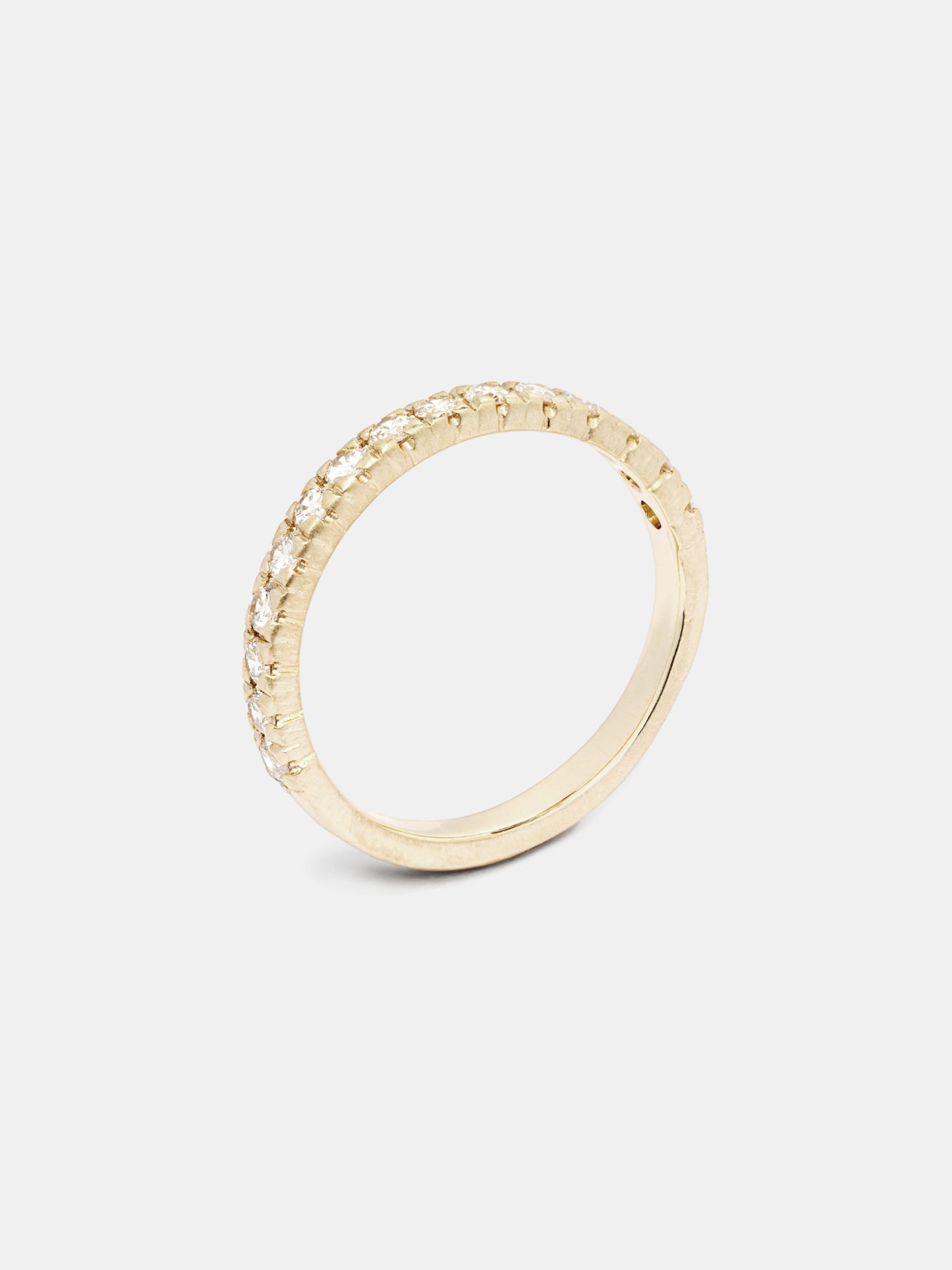 Viburnum Pavé Half Eternity Band - 2mm Diamonds
