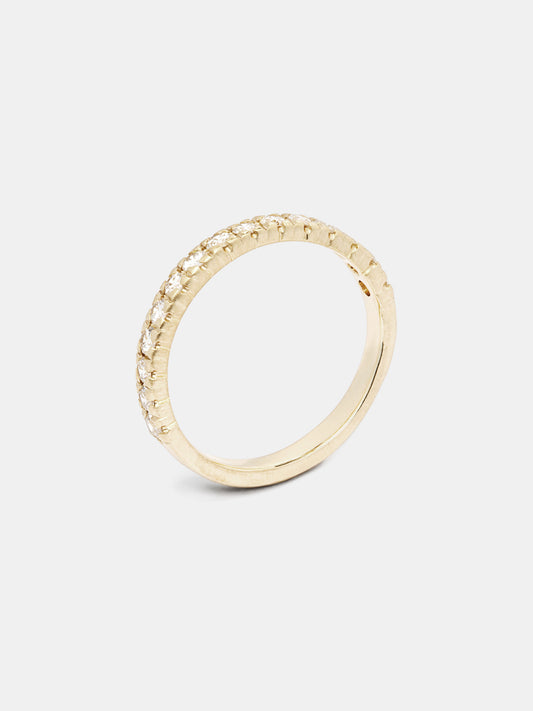 Viburnum Pavé Half Eternity Band - 2mm Diamonds