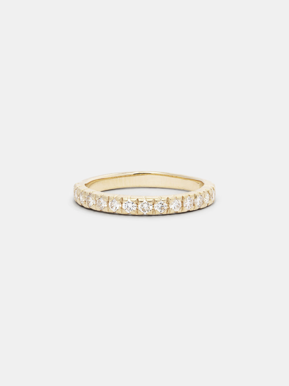 Viburnum Pavé Half Eternity Band - 2mm Diamonds