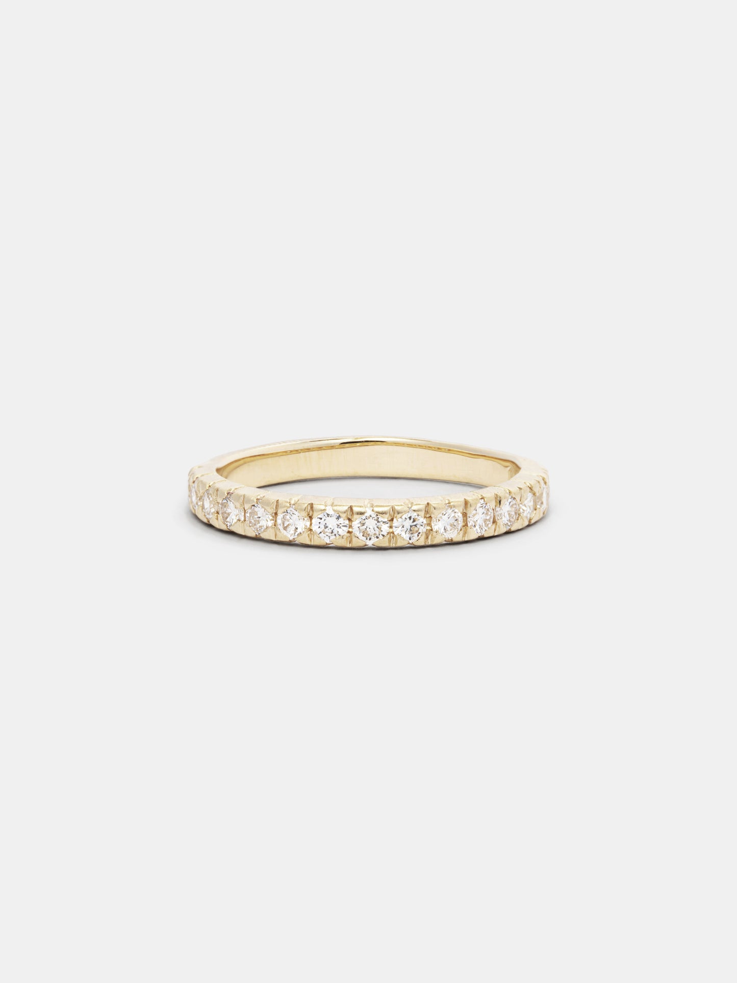 Viburnum Pavé Half Eternity Band - 2mm Diamonds