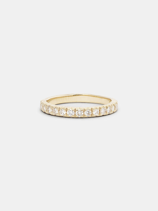 Viburnum Pavé Half Eternity Band - 2mm Diamonds