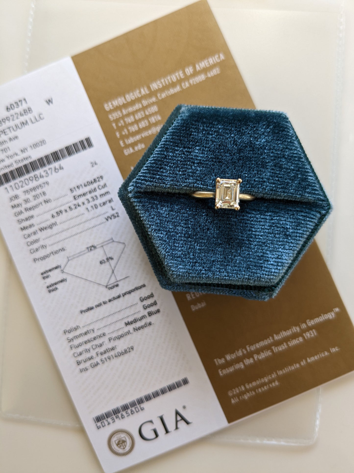Liquidation — Hibiscus Solitaire — Emerald Cut Diamond