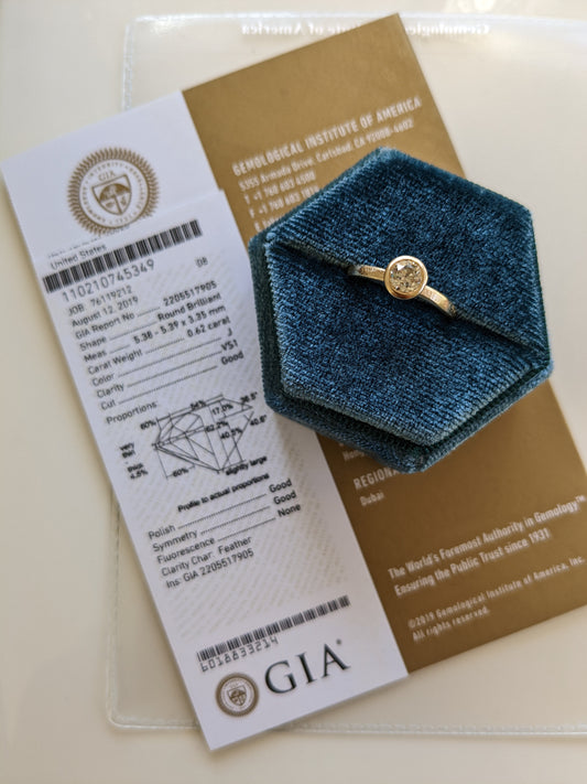 Liquidation — Waterlily Solitaire — Antique Diamond