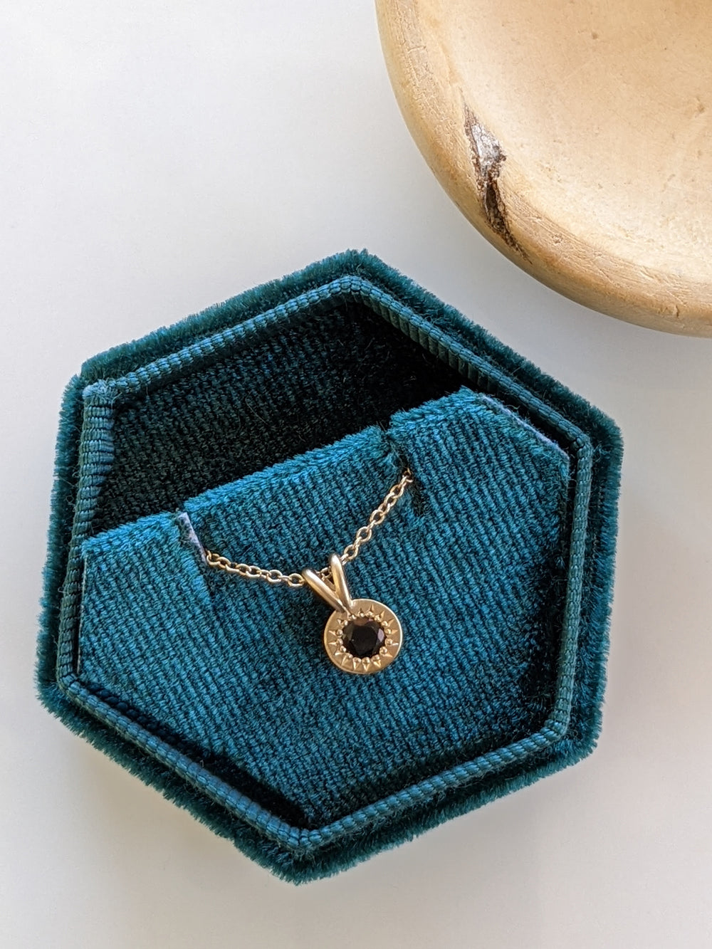 Liquidation — Mini Celestial Pendant — Black Spinel